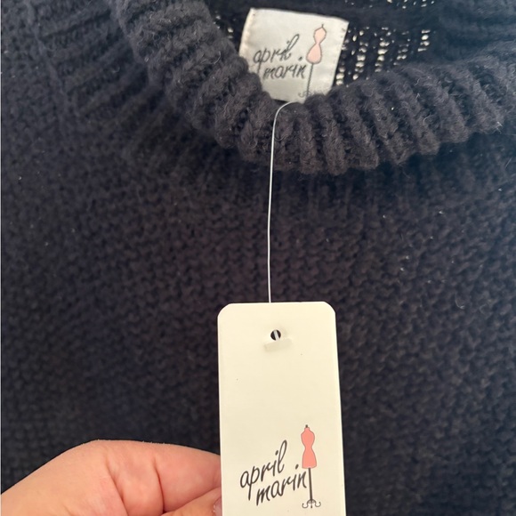 NWT April Marin Elegant Black Knit Shawl - Picture 5 of 6